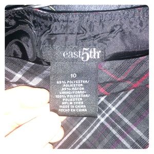 Ankle length plaid skirt